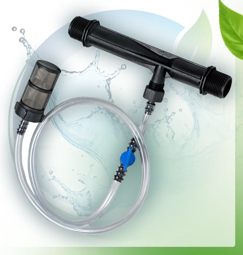 Venturi fertilizer injector for fertigation